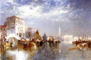Glorioso barco de Venecia Thomas Moran Pinturas al óleo